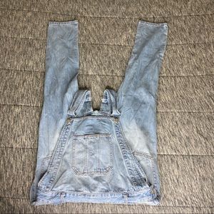 Forever 21 Distressed Denim Overalls